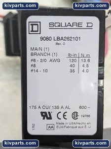Square D 9080 LBA262101 Terminal Block – actual item, photo 2 of 5