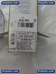 Leviton GFTR2-IGI Ivory Receptacle – actual item, photo 4 of 5