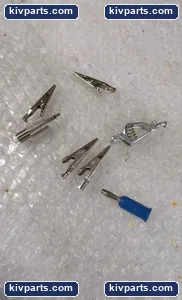 Alligator Clips Spring Clamp F Female 3.5 mm Mono Plug Blue Banana Adapter Kit – actual item, photo 3 of 5