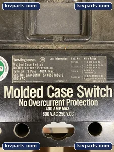 Westinghouse Cutler Hammer LA3400NW Molded Case Switch – actual item, photo 2 of 6