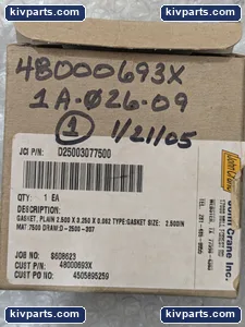 John Crane D25003077500 Plain Ring Gasket – actual item, photo 2 of 3