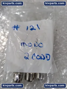 Inline Female Mono Audio Jack 2 Conductor Solder Nickel Plated Cable Mount Clamp – actual item, photo 4 of 5