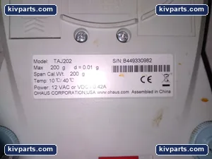 Ohaus TAJ202 Adapter – actual item, photo 2 of 4