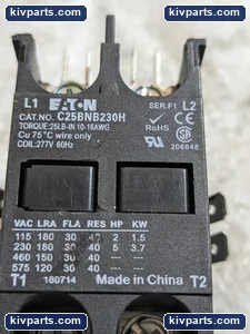 Eaton C25BNB230H Definite Purpose Contactor – actual item, photo 7 of 8