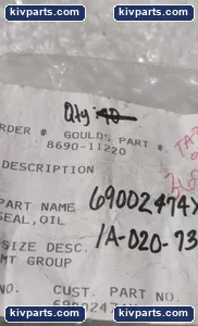GOULDs ORDER 69002474X – actual item, photo 5 of 5