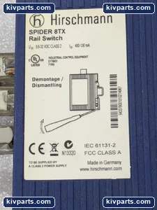 Hirschmann 400-130 Spider Rail Switch – actual item, photo 3 of 5