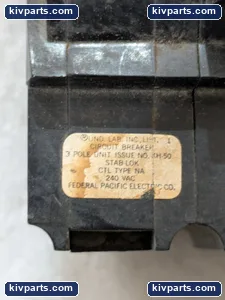Federal Pacific KH-50 Stab-Lok Circuit Breaker – actual item, photo 5 of 15
