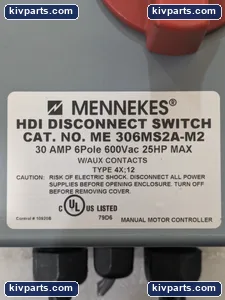 Mennekes ME306MS2A-M2 HDI Disconnect Switch – actual item, photo 2 of 5