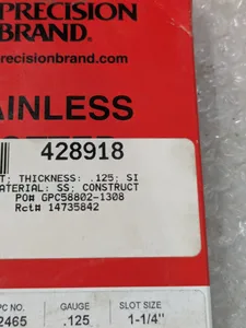 Precision Brand 42465 Stainless Steel .125 – actual item, photo 1 of 5