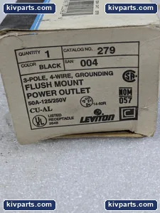 Leviton 279 NEMA Flush Mount Receptacle – actual item, photo 2 of 4