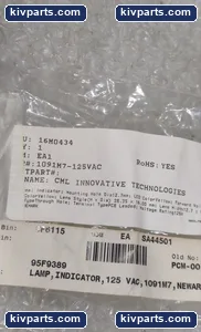 CML Innovative 1091M7-125VAC LED Panel Mount Indicator Light – actual item, photo 5 of 5