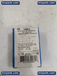 Thomas & Betts 14RB-8 Vinyl Insulated Ring Terminal – actual item, photo 2 of 4