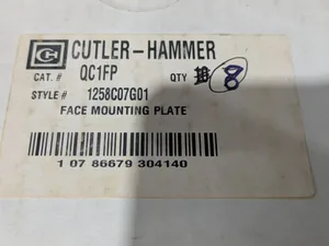 Cutler-Hammer QC1FP Face Mounting Plate QC Breaker