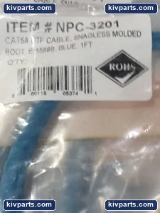 Quest NPC-3201 Blue Cat6A Snagless UTP Cable – actual item, photo 4 of 5