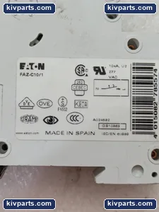 Eaton FAZ-C10/1 Miniature Circuit Breaker – actual item, photo 5 of 6
