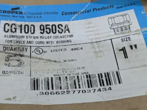 Cooper CG100 Aluminum Strain Relief Cord