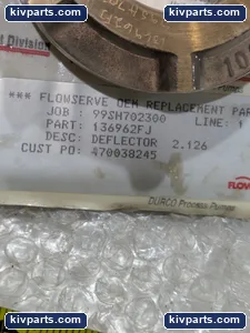 Flowserve 136962FJ Deflector 2.126 Bore Bronze Pump – actual item, photo 2 of 5