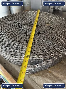 STAINLESS STEEL CHAIN CONVEYOR BELT ROLL HEAVY 5.5" WIDE 50' LONG APROX – actual item, photo 10 of 11