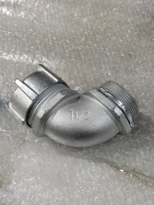 90 Degree Liquidtight Flexible Conduit Connector 1-1/2 Zinc Plated Insulated