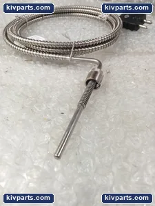 Plastic Process Equipment Type J Thermocouple 3/16 Probe Bayonet Armored Plug – actual item, photo 3 of 4