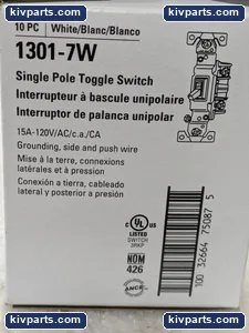 Eaton 15A-120VAC Single Polw Toggle Switch – actual item, photo 2 of 8