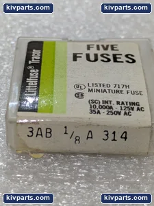 Littelfuse 3AB-1/8A-314 Fuse – actual item, photo 5 of 7