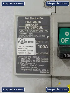 Fuji Electric SA103RCUL Auto Breaker – actual item, photo 2 of 6