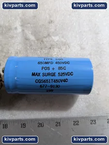 Cornell Dubilier CGS651T450V4C Aluminum Electrolytic Capacitor – actual item, photo 3 of 7