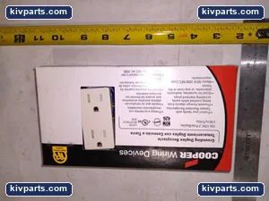 Cooper TR1107LA Duplex Receptable – actual item, photo 2 of 6