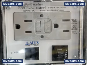 P-R2-K3RF3-U217 Ethernet Interface GFCI Outlet – actual item, photo 3 of 7