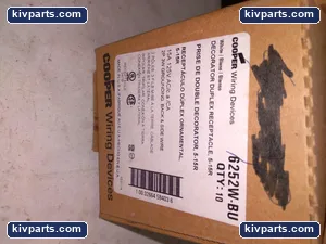 Cooper 6252W-BU Decorator Duplex Receptacles – actual item, photo 5 of 6