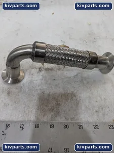 Unknown 316SS 1in x 8.26in Braided Sanitary Tri-Clamp Elbow Hose Assembly – actual item, photo 5 of 6