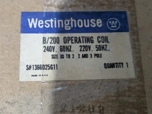 Westinghouse 1366D25G11 B/200 Operating Motor Starter