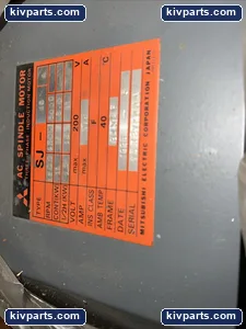 Mitsubishi SJ-15A AC Spindle Motor – actual item, photo 4 of 4