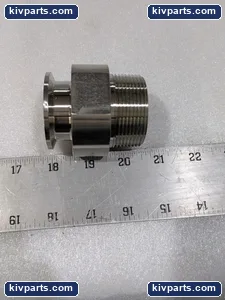 ADAPTER CLAMP TO thread stainless steel 1.5 X 1.5" – actual item, photo 5 of 6