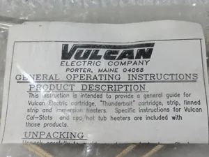 Vulcan C5170A 2E896 Swaged Cartridge Heater