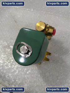 ASCO 8300A081F Red Hat Brass Solenoid Valve – actual item, photo 5 of 7