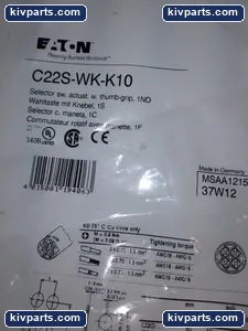 Eaton C22S-WK-K10 Selector Switch – actual item, photo 3 of 6