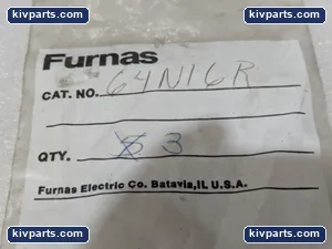 Furnas 64N16R Plate Nameplate Red Pushbutton – actual item, photo 2 of 5
