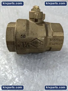 Brass Ball Valve 1-1/4in NPT Threaded 150 WSP 1/2 PSIG Gas Industrial Plumbing – actual item, photo 2 of 5