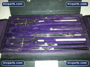 Vintage Gramercy 1720 Drafting Tool Set 10 Pieces Case Germany Precision Drawing – actual item, photo 3 of 4