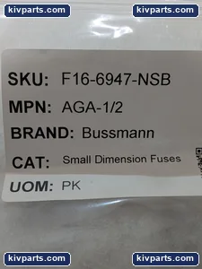 Bussmann AGA-1/2 Fast-Acting Glass Fuse – actual item, photo 2 of 6