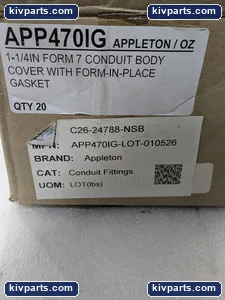 Appleton APP470IG Form 7 Conduit Body Cover – actual item, photo 5 of 6