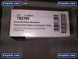 Cooper TR270V Grounding Duplex Receptacle – actual item, photo 4 of 5