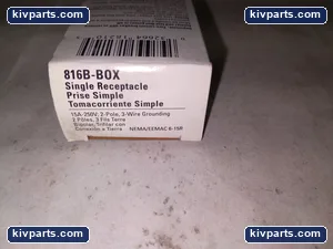 Cooper 816B-BOX Single Receptacles – actual item, photo 4 of 5