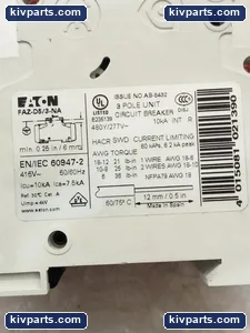 Eaton FAZ-D5/3-NA Circuit Breaker – actual item, photo 5 of 6