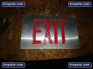 McPhilben ER 55L Exit Sign Red Metal Finish Industrial LED Emergency Light OEM – actual item, photo 2 of 4