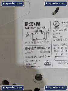 Eaton FAZ-D5/1-NA-SP Xeffect Unit Circuit Breaker – actual item, photo 2 of 6