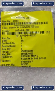 Supplier IN3213 Recovery Rectifier Diode – actual item, photo 2 of 6