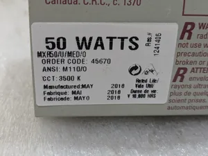 General Electric ED17 Metal Halide Lamp